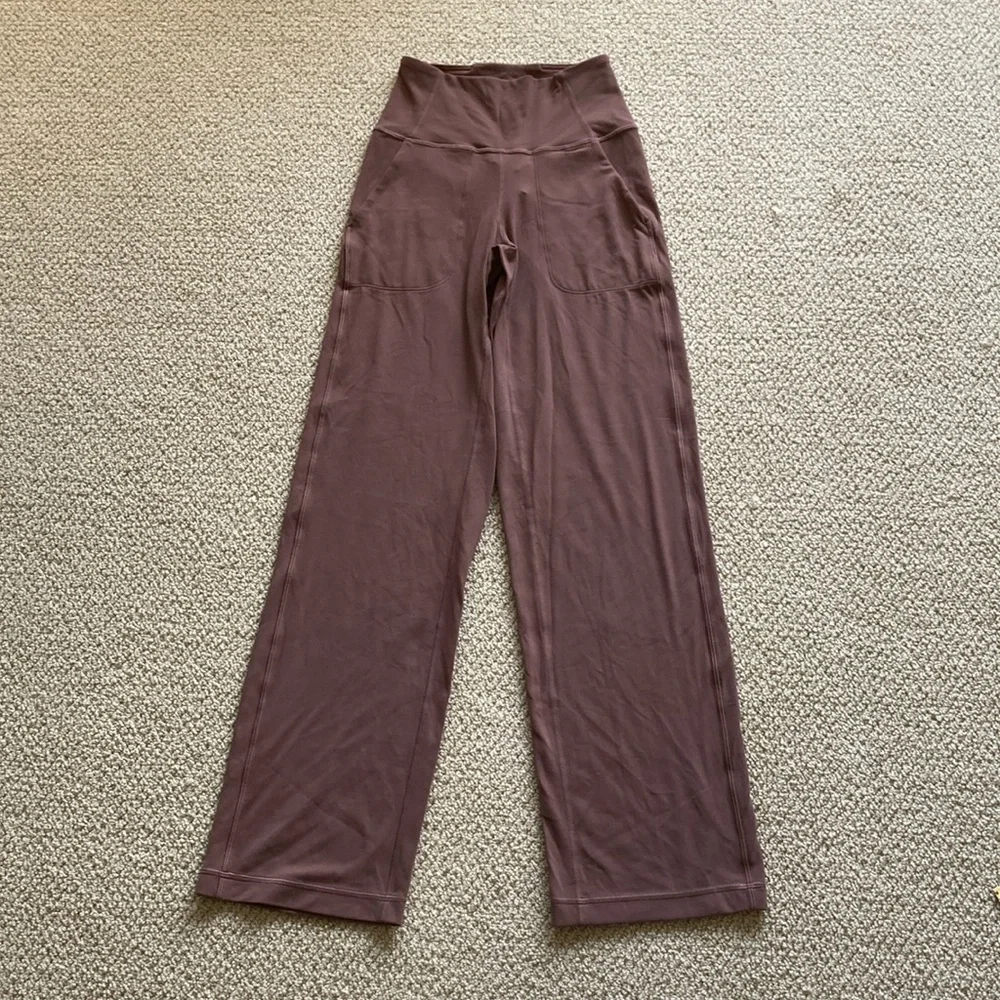 LULULEMON Align High Rise Wide Leg Pant 31” Dark Oxide Size 2 Nulu Soft VEUC - Picture 4 of 16